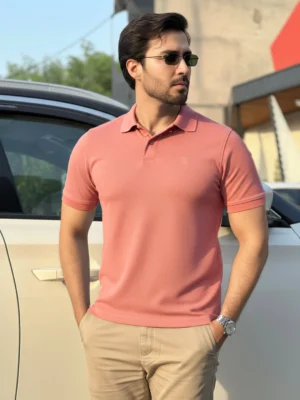 Tea Pink Textured Half Sleeves