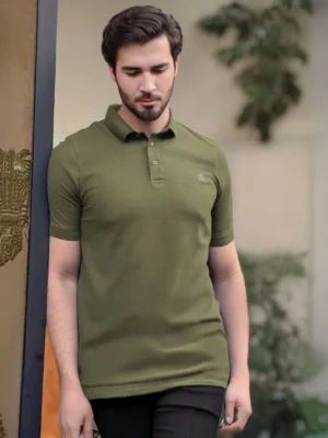 Olive Textured Half Sleeves