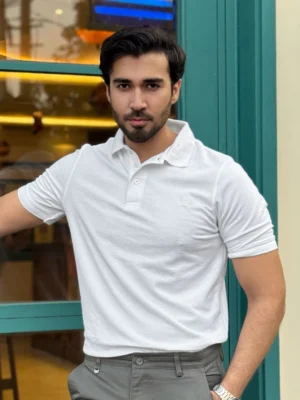 White Textured Half Sleeves